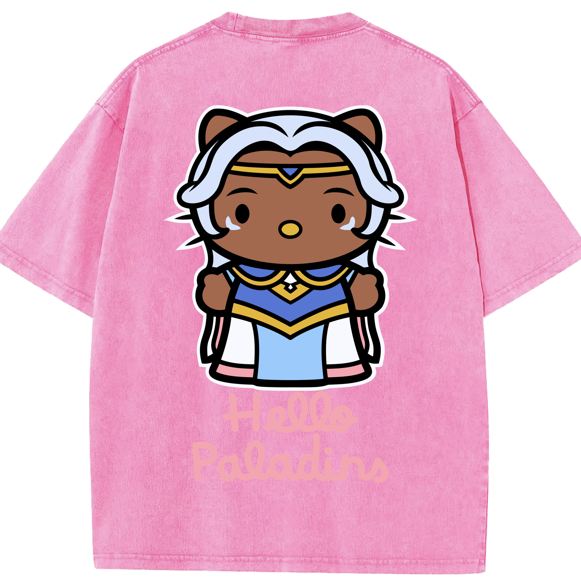 （画像用） Hello Kitty ハローキティ 綿100% ヴィンテージ風 半袖Tシャツ（背面プリント）